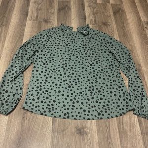 SHEIN green with black spots long sleeve